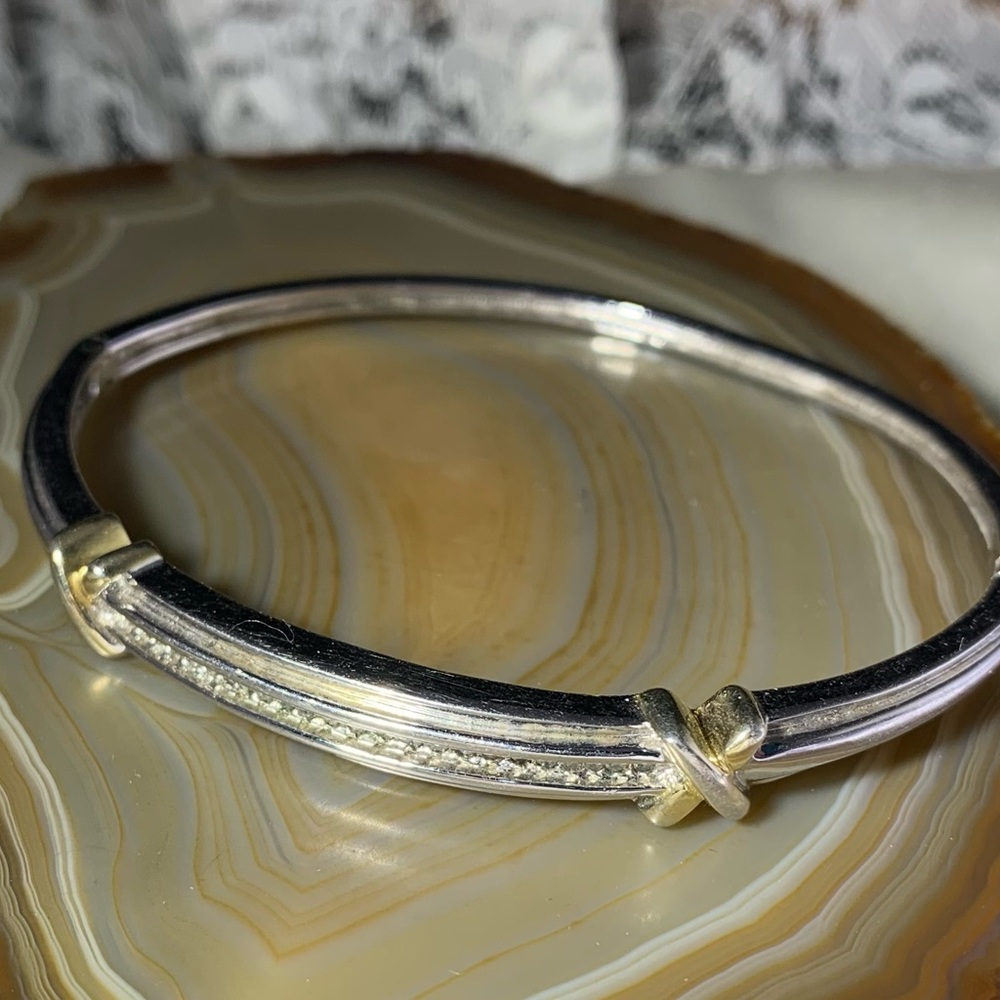 Elegant Silver and Gold Bracelet
